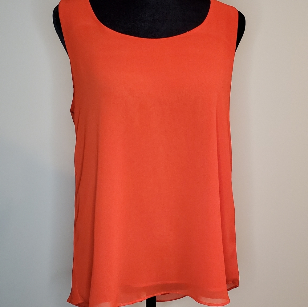 Orange Silk Shirt